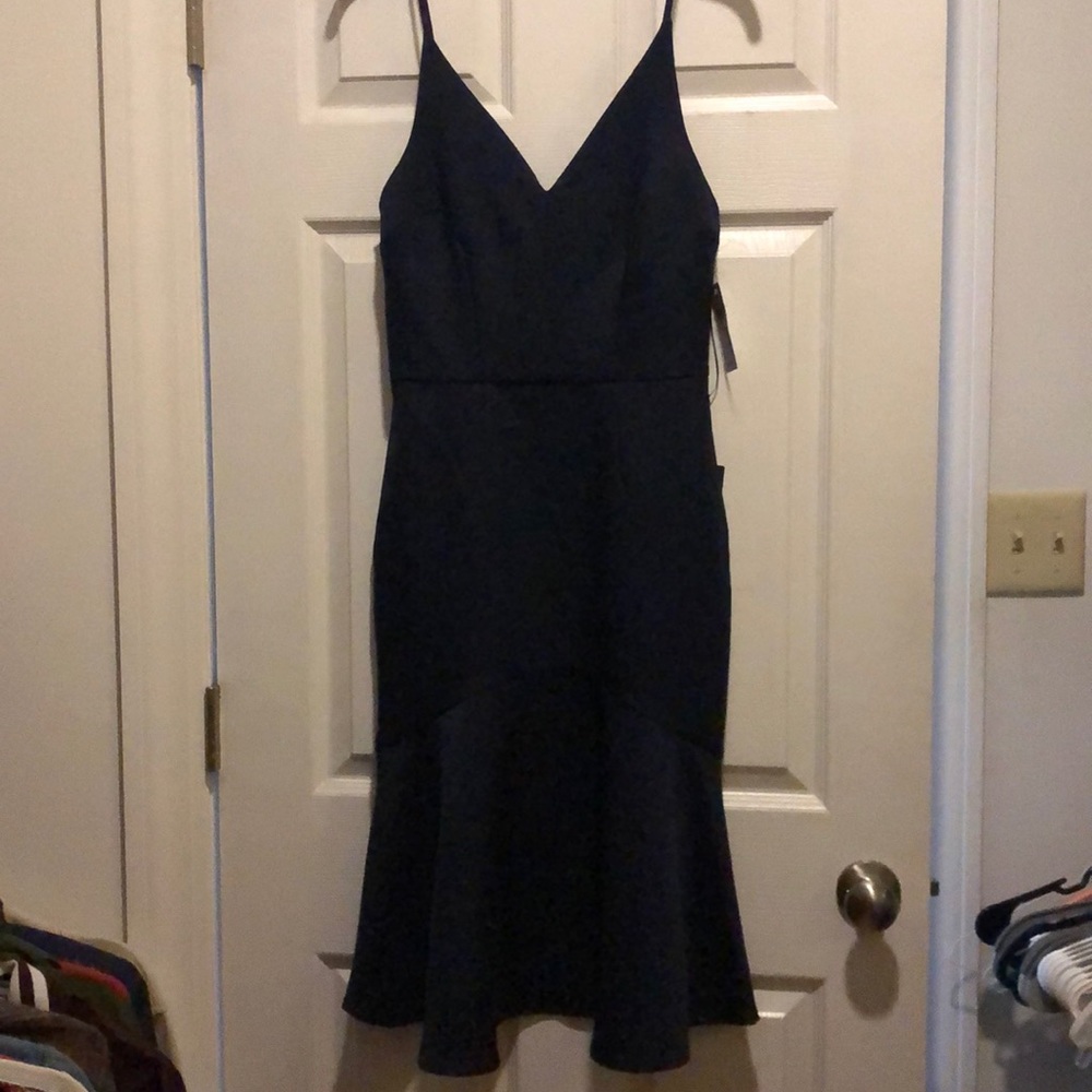 Formal navy dress fit and flare